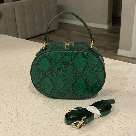 NWT Snake Green Crossbody Bag - Picture 3 of 7